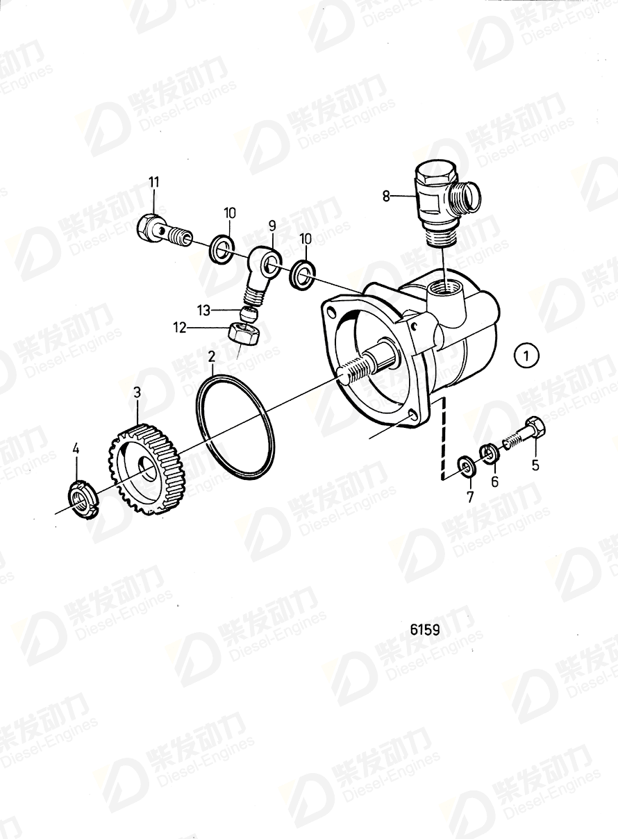 VOLVO Hydraulic pump 843888 Drawing